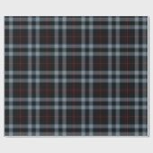 Zwart Grijs Rood Blauw Tartan Plaid Cadeaupapier (Vlak)