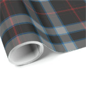 Zwart Grijs Rood Blauw Tartan Plaid Cadeaupapier (Rol Hoek)