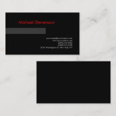 Zwart Grijs Rood Consultant Visitekaartje (Voorkant / Achterkant)