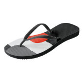 Zwart Grijs rood en wit Paar Teenslippers (Schuin)