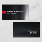 Zwart Grijs Rood Kleur Haar Stylist Salon Visitekaartje (Voorkant / Achterkant)