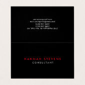 Zwart Grijs Rood Professioneel Modern Visitekaartje (Buitenkant ongevouwen)