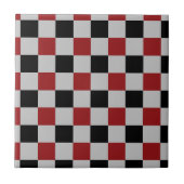 Zwart, Grijs & Rood - Sport - Tegeltje (Voorkant)