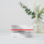 Zwart grijs rood streep Visitekaartje (Staand voorkant)