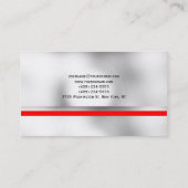 Zwart grijs rood streep Visitekaartje (Achterkant)