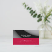 Zwart grijs Roze Visitekaartje (Staand voorkant)