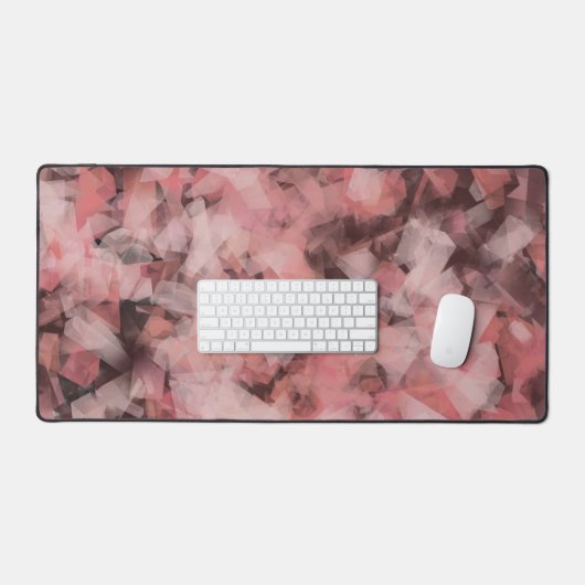 Zwart Grijs Roze Wit Modern Geometrisch Abstract Bureaumat (Keyboard & Muis)