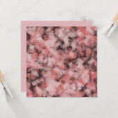 Zwart Grijs Roze Wit Modern Geometrisch Abstract Kaart (Voorkant / Achterkant in situ)