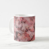 Zwart Grijs Roze Wit Modern Geometrisch Abstract Koffiemok (Voorkant links)