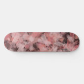 Zwart Grijs Roze Wit Modern Geometrisch Abstract Persoonlijk Skateboard (Horizontaal)