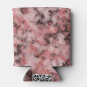 Zwart Grijs Roze Wit Moderne Geometrische Abstract Blikjeskoeler (Achterkant)