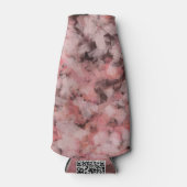 Zwart Grijs Roze Wit Moderne Geometrische Abstract Flesjeskoeler (Voorkant)