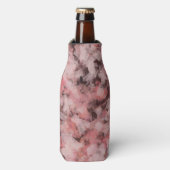 Zwart Grijs Roze Wit Moderne Geometrische Abstract Flesjeskoeler (Fles Voorkant)