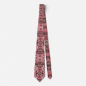 Zwart Grijs Roze Wit Moderne Geometrische Abstract Stropdas (Voorkant)