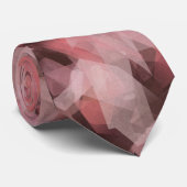 Zwart Grijs Roze Wit Moderne Geometrische Abstract Stropdas (Opgerold)