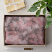 Zwart Grijs Roze Wit Moderne Geometrische Abstract Tissuepapier (Geschenk)