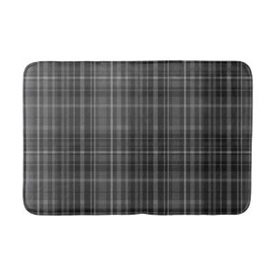 Zwart Grijs Rutig Patroon Minimalistische Chic Des Badmat