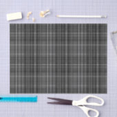 Zwart & Grijs Schotsgeruit Patroon Print Tissuepapier (Craft)
