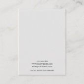 Zwart Grijs Sieraden Ketting Oorbel Display Visitekaartje (Achterkant)