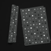 Zwart Grijs Speelse Pixel Naadloos Patroon Cadeaupapier