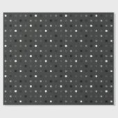 Zwart Grijs Speelse Pixel Naadloos Patroon Cadeaupapier (Vlak)