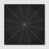 Zwart grijs spinnenweb Halloween magnetische kaart (Voorkant)