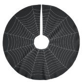 Zwart grijs spinweb Halloween patroon Kerstboom Rok (Voorkant)