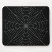 Zwart grijs spinweb Halloween patroon Muismat (Voorkant)