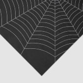 Zwart grijs spinweb Halloween patroon Tissuepapier (Detail)