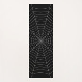 Zwart grijs spinweb Halloween patroon Yogamat (Voorkant)