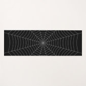 Zwart grijs spinweb Halloween patroon Yogamat (Voorkant (horizontaal))