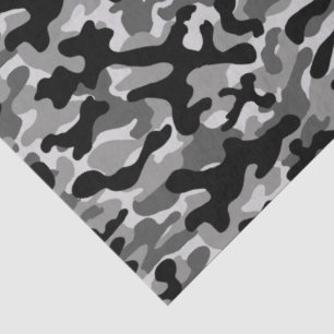 Zwart Grijs Stedelijk Camouflage Tissuepapier