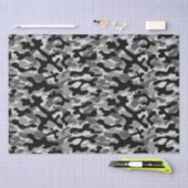 Zwart Grijs Stedelijk Camouflage Tissuepapier (Craft)