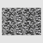 Zwart Grijs Stedelijk Camouflage Tissuepapier (Voorkant)