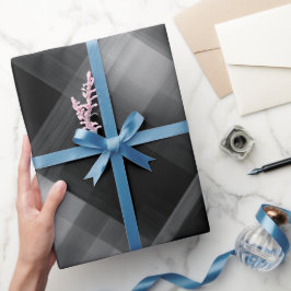 Zwart Grijs Stedelijk Rook Geruit Patroon Cadeaupapier