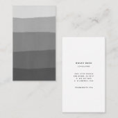 Zwart grijs streep waterverf visitekaartje (Voorkant / Achterkant)