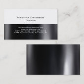 Zwart grijs Stripe witte vlek Visitekaartje (Voorkant / Achterkant)