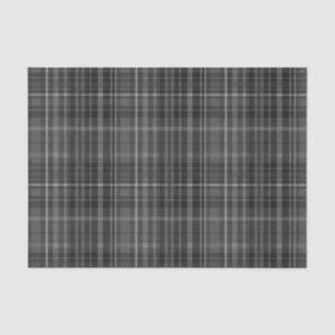 Zwart & grijs tartan geruit patroonprint tissuepapier
