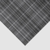 Zwart & grijs tartan geruit patroonprint tissuepapier (Detail)