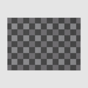 Zwart & grijs tartan geruit patroonprint tissuepapier
