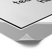 Zwart Grijs Team Kleuren Herdenkingsvolleybal Poster (Hoek)