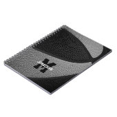 zwart grijs team kleuren jongens basketbal notitieboek (Linkerzijde)