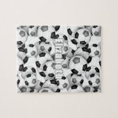 zwart grijs team kleuren jongens voetbal legpuzzel (Horizontaal)