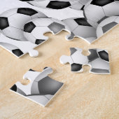 zwart grijs team kleuren jongens voetbal legpuzzel (Zijkant)