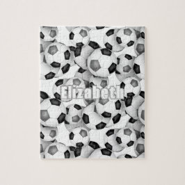 zwart grijs team kleuren jongens voetbal legpuzzel