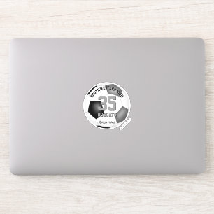zwart grijs team kleuren jongens voetbal sticker