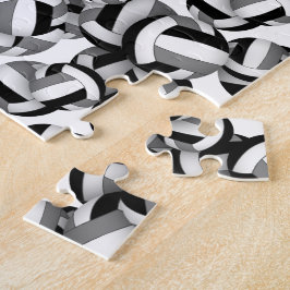 zwart grijs team kleuren meisjes volleybal legpuzzel
