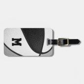 Zwart Grijs Team Kleuren Sport Geschenken Basketba Bagagelabel (Voorkant horizontaal)