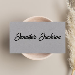 Zwart & Grijs Typografie Minimaal Neutraal Minimaa Visitekaartje