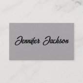 Zwart & Grijs Typografie Minimaal Neutraal Minimaa Visitekaartje (Voorkant)